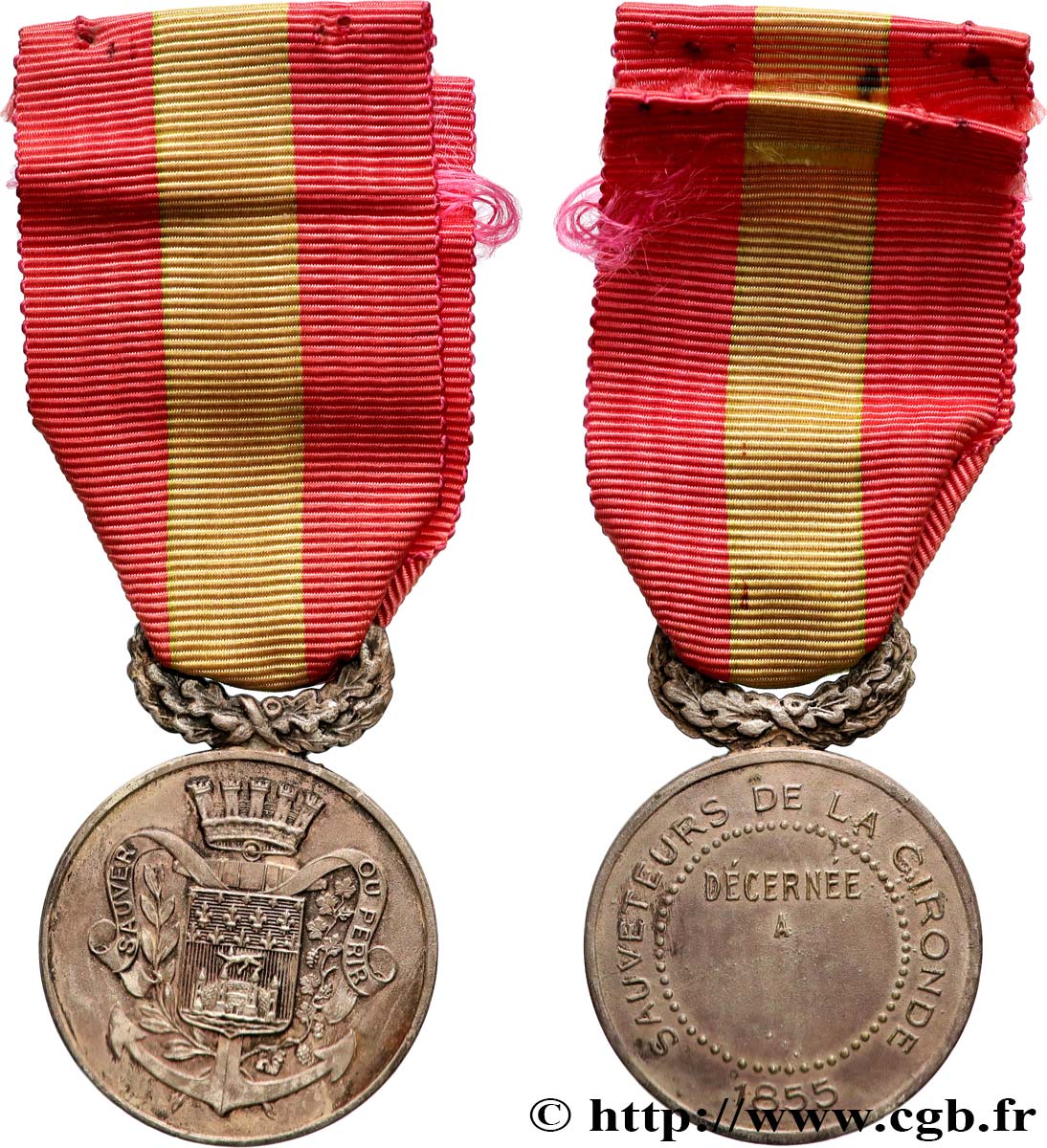 III REPUBLIC Médaille, Sauveteurs de la Gironde AU