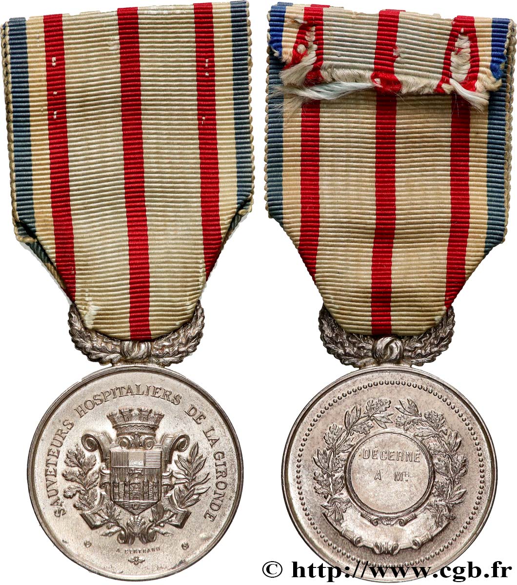 MÉDECINE - SOCIÉTÉS MÉDICALES - MÉDECINS Médaille, Sauveteurs hospitaliers de la Gironde  AU