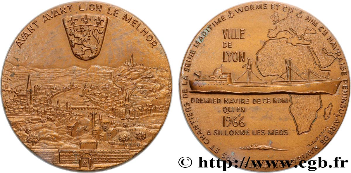 QUINTA REPUBBLICA FRANCESE Médaille, Worms & Cie, Nouvelle compagnie havraise péninsulaire, Ateliers et chantiers de la Seine Maritime SPL