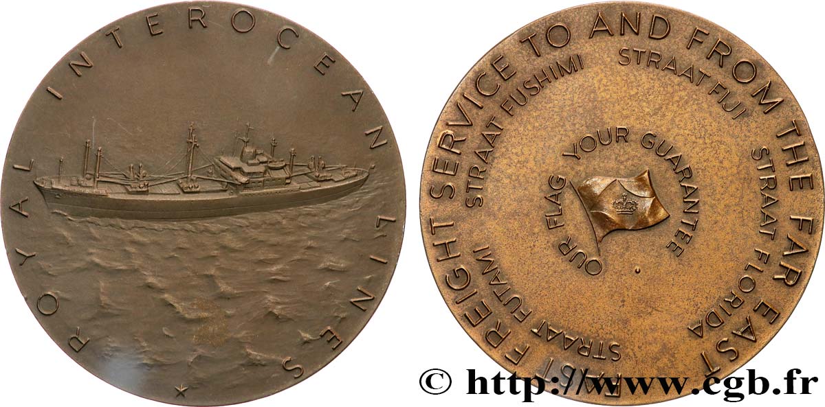 SEA AND NAVY : SHIPS AND BOATS Médaille, Royal Interocean Lines AU