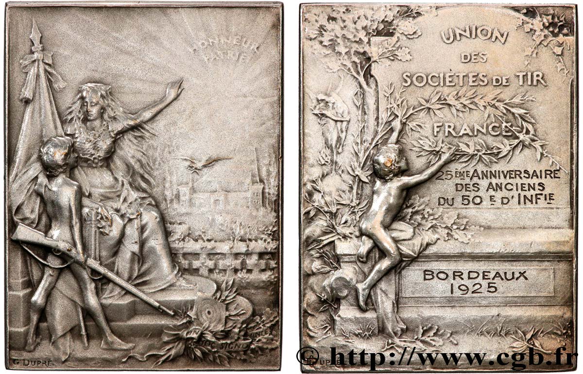 III REPUBLIC Plaquette, 25e anniversaire des anciens du 50e infanterie AU/AU