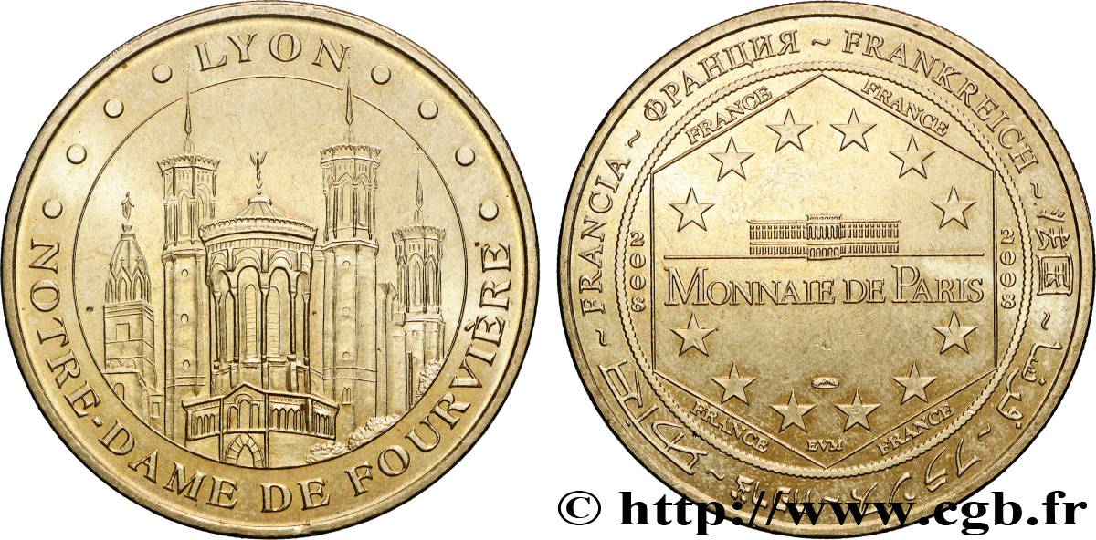 TOURISTIC MEDALS Médaille touristique, Notre-Dame de Fourvières, Lyon SPL