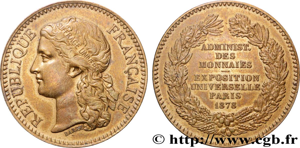 TERZA REPUBBLICA FRANCESE Médaille, Exposition universelle de Paris q.SPL