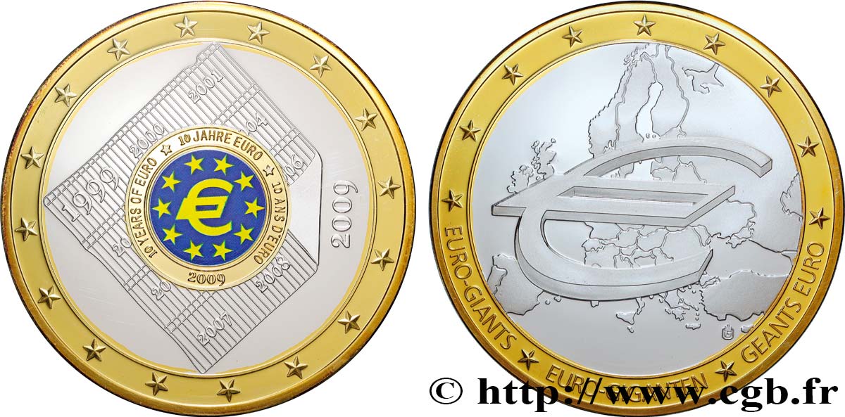 QUINTA REPUBBLICA FRANCESE Médaille, Euro géant n°294 BE