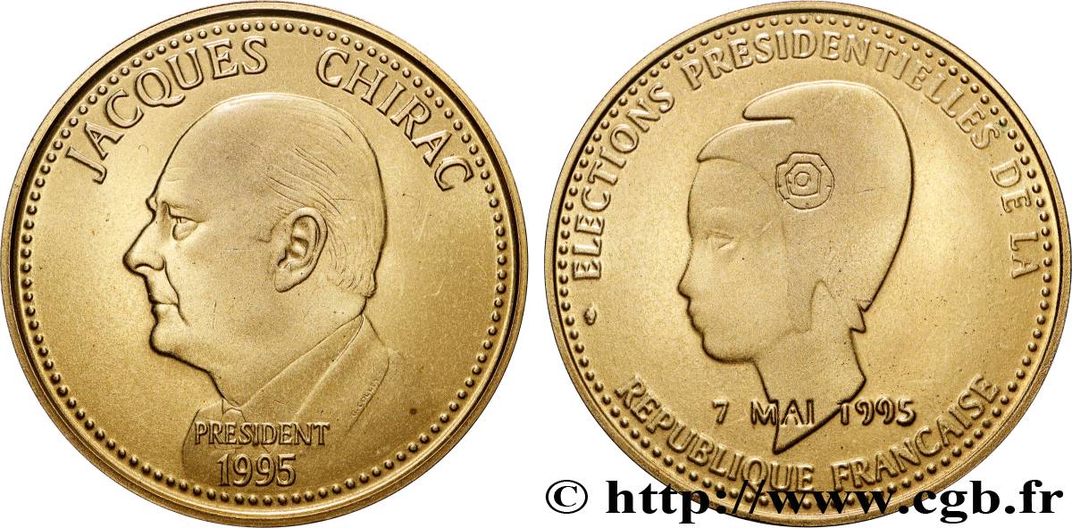 QUINTA REPUBBLICA FRANCESE Médaille, Jacques Chirac SPL