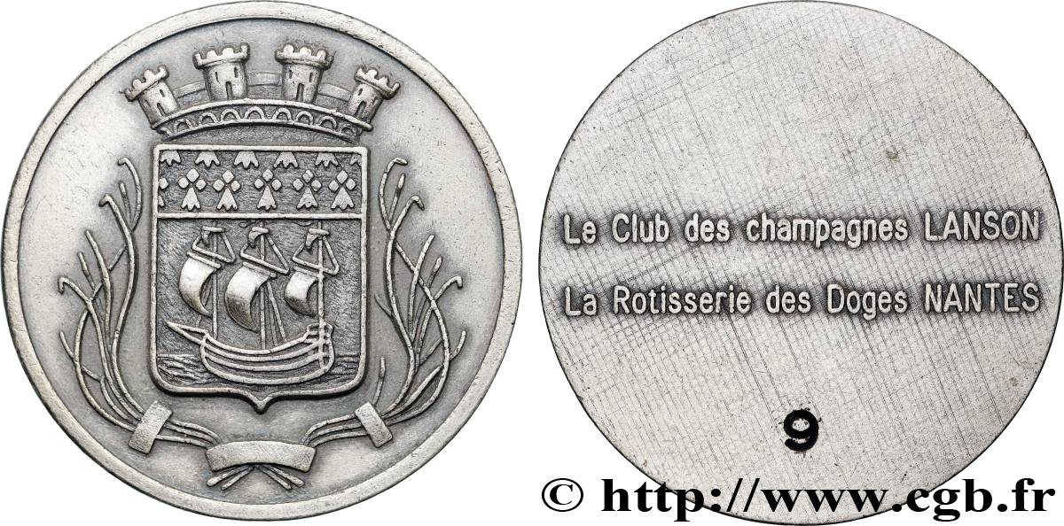 QUINTA REPUBBLICA FRANCESE Médaille, Le club des champagnes Lanson q.SPL