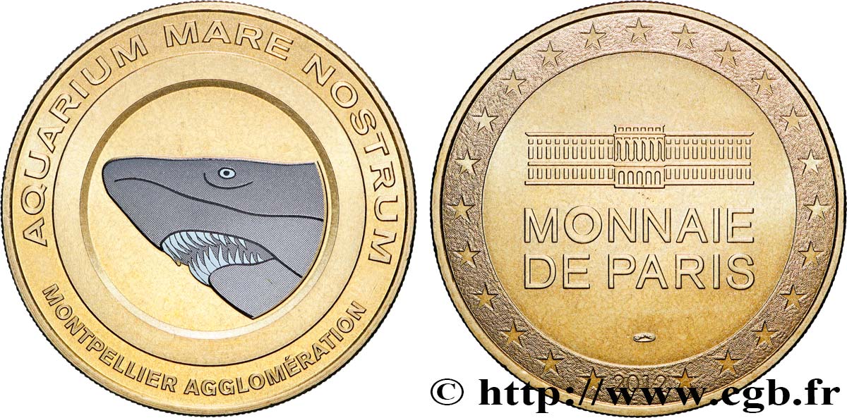 TOURISTIC MEDALS Médaille, Aquarium Mare Nostrum, Requin  SPL+