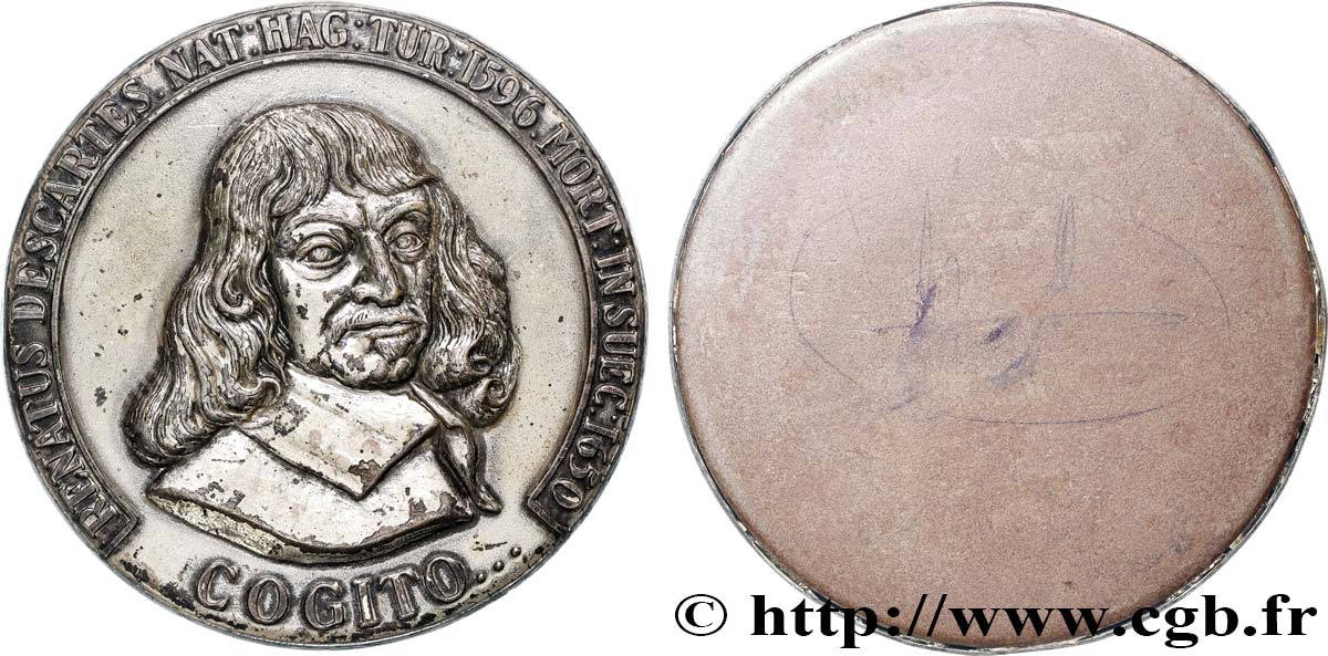 SCIENCES & SCIENTIFIQUES Médaille, René Descartes BB