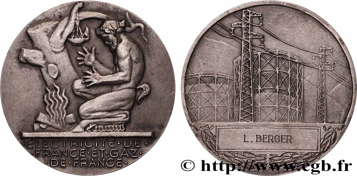 ENTREPRISES, INDUSTRIES ET COMMERCES DIVERS Médaille de mérite EDF / GDF q.SPL