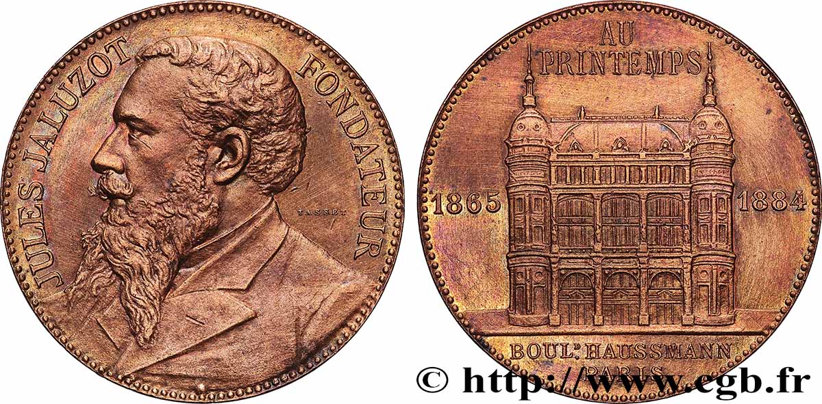 SOCIÉTÉS COMMERCIALES Médaille, Au Printemps, 20e anniversaire q.SPL