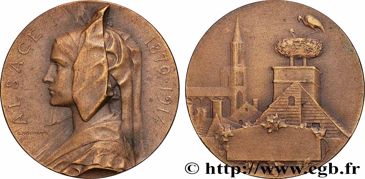 TERZA REPUBBLICA FRANCESE Médaille, Alsace q.SPL