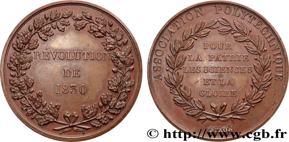 LOUIS-PHILIPPE - LES TROIS GLORIEUSES Médaille, Association polytechnique q.SPL