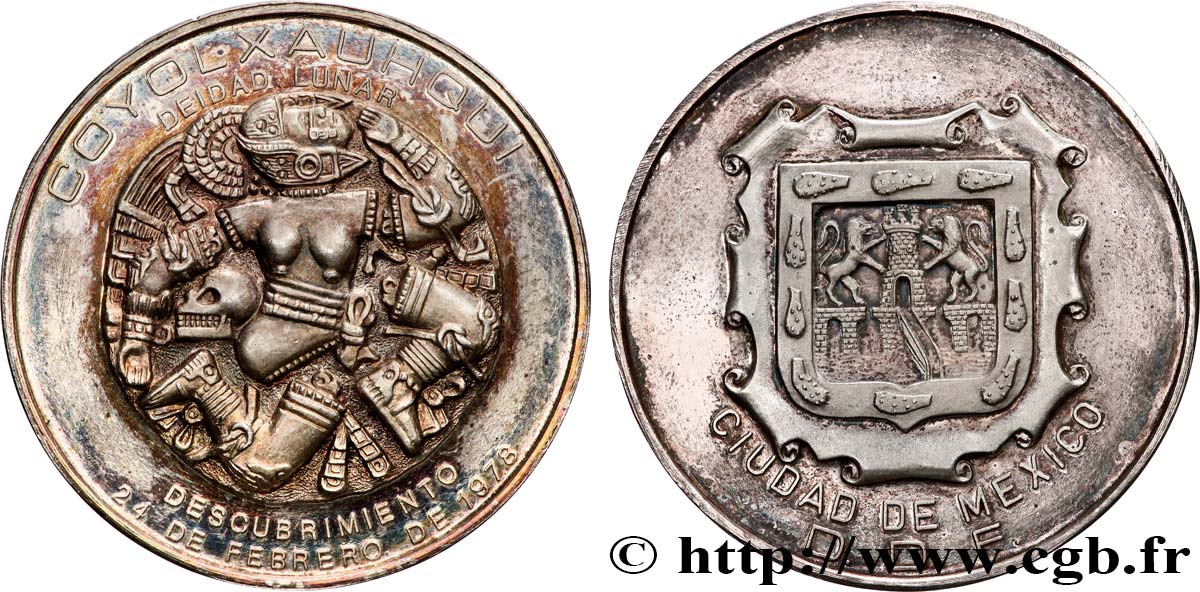 MEXICO Médaille, Coyolxauhqui  SPL