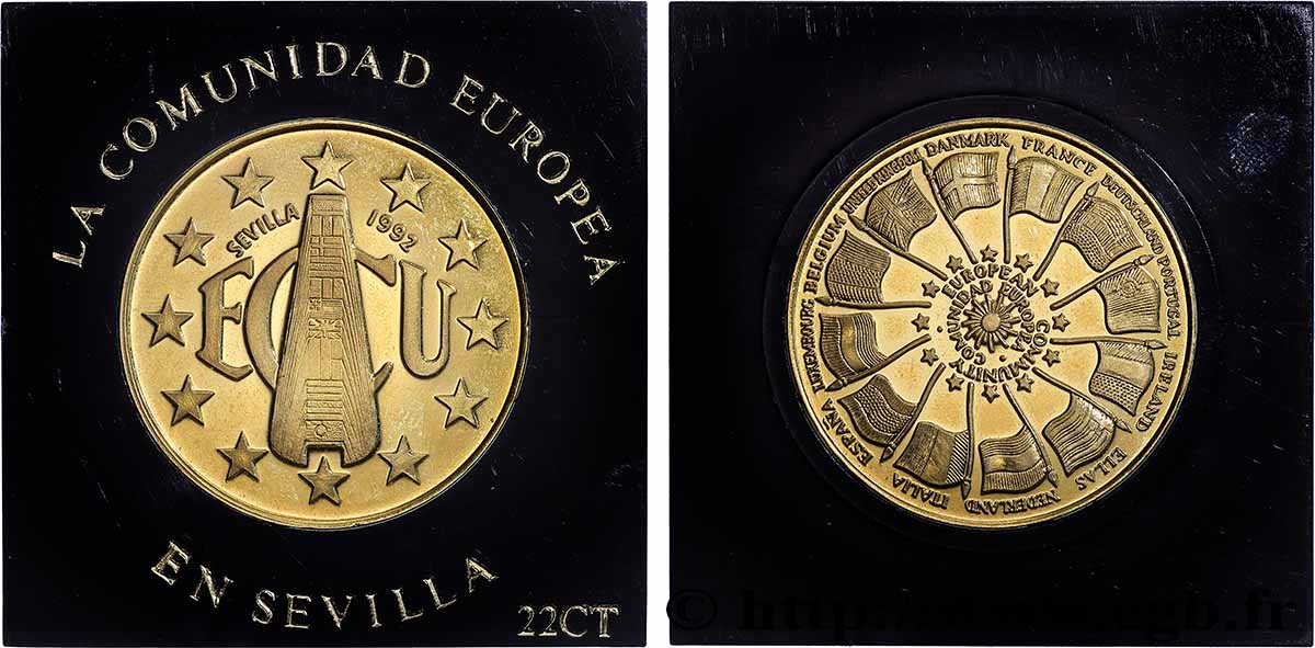EUROPA Médaille, La communauté européenne à Séville Polierte Platte