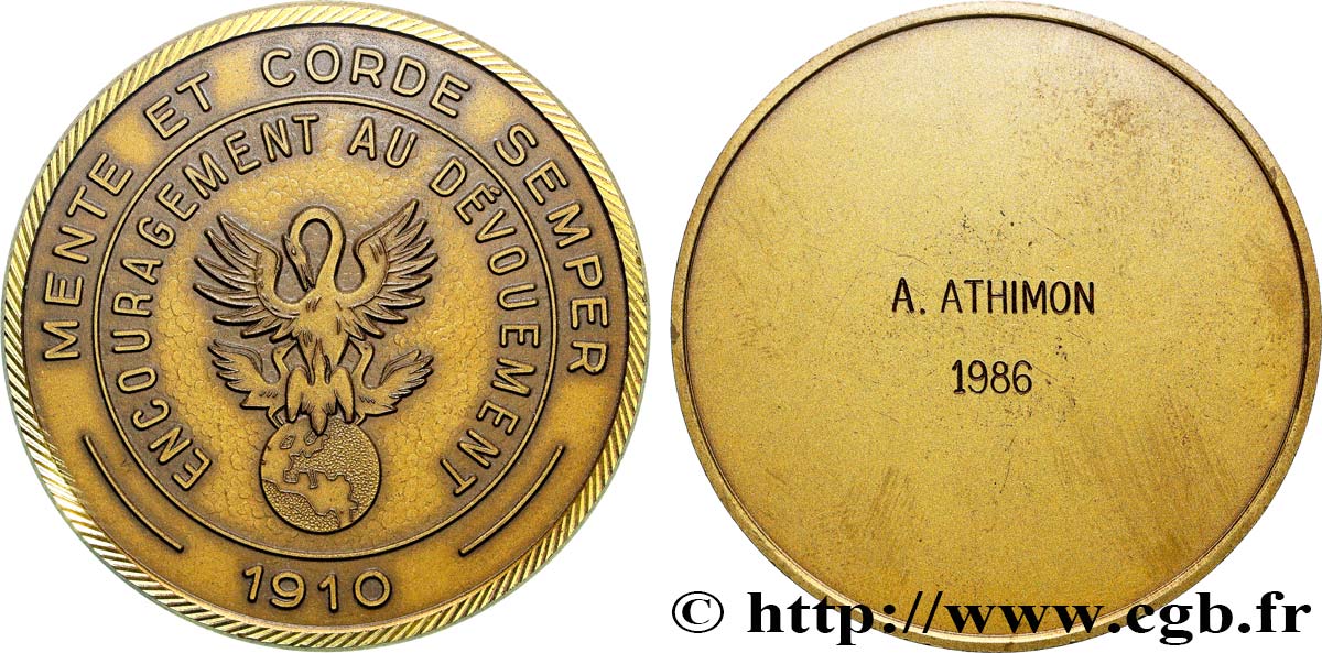 V REPUBLIC Médaille, Encouragement au Dévouement AU
