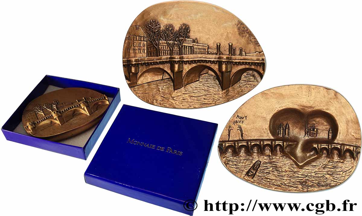 CINQUIÈME RÉPUBLIQUE Médaille, Pont Neuf par Jacques Birr SUP+