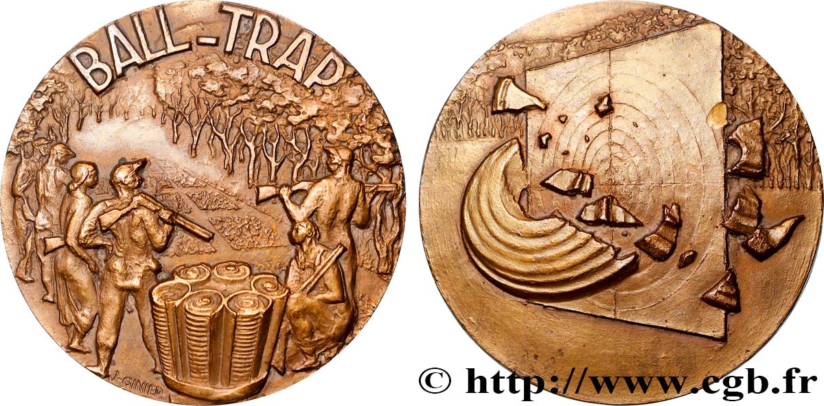 V REPUBLIC Médaille, Ball-Trap AU