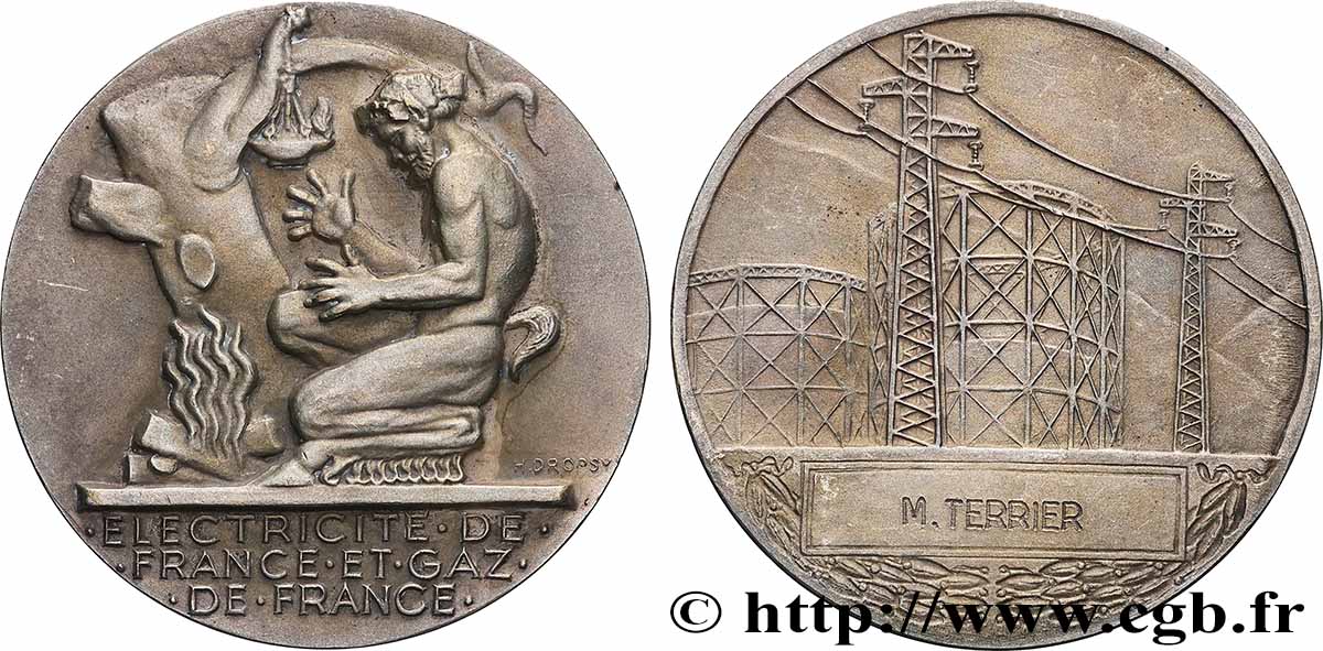 QUINTA REPUBLICA FRANCESA Médaille de mérite EDF / GDF MBC