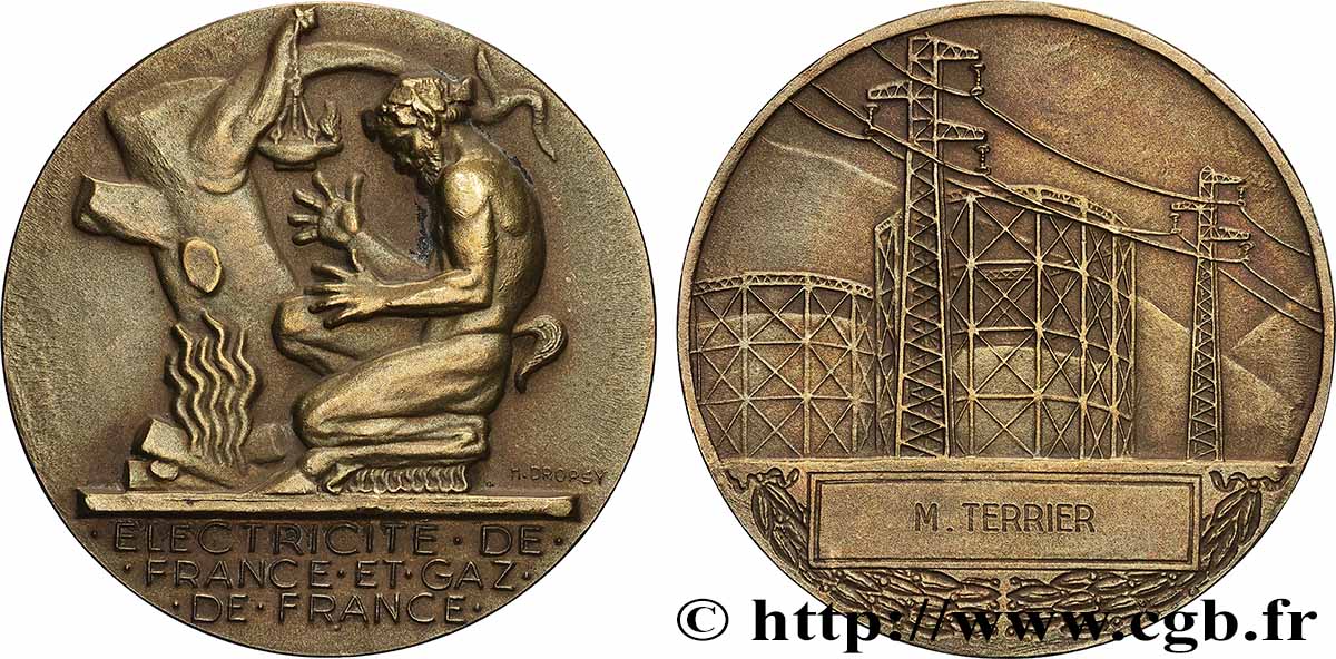 QUINTA REPUBBLICA FRANCESE Médaille de mérite EDF / GDF q.SPL
