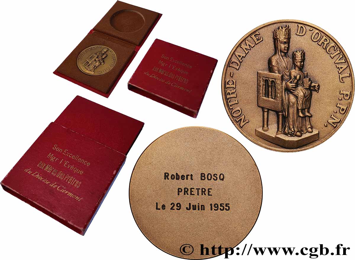 QUATRIÈME RÉPUBLIQUE Médaille, Notre-Dame d Orcival SUP