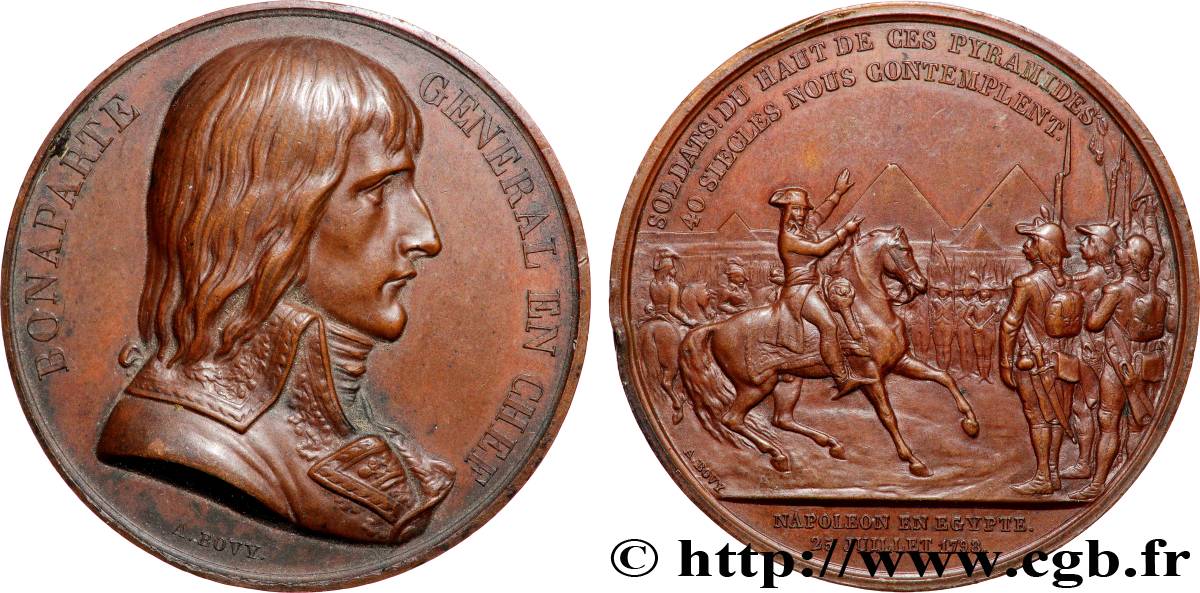 CONSULAT Médaille, conquête de l’Égypte  AU/AU