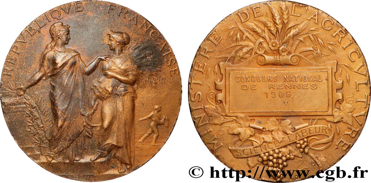 TERZA REPUBBLICA FRANCESE Médaille, Concours national BB