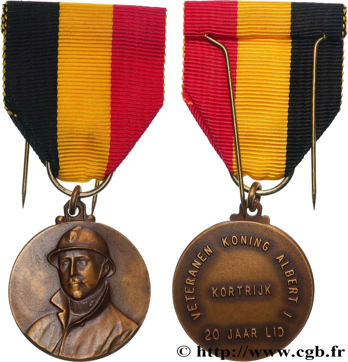 BELGIQUE - ROYAUME DE BELGIQUE - ALBERT Ier Médaille, Fédération Nationale des Vétérans du Roi Albert SUP