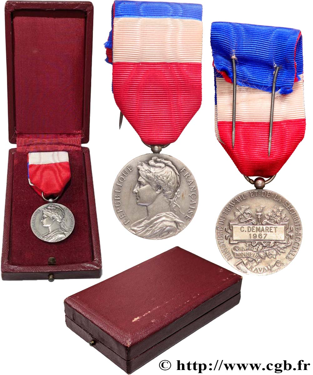 V REPUBLIC Médaille d’honneur du travail, Ministère du travail et de la sécurité sociale AU