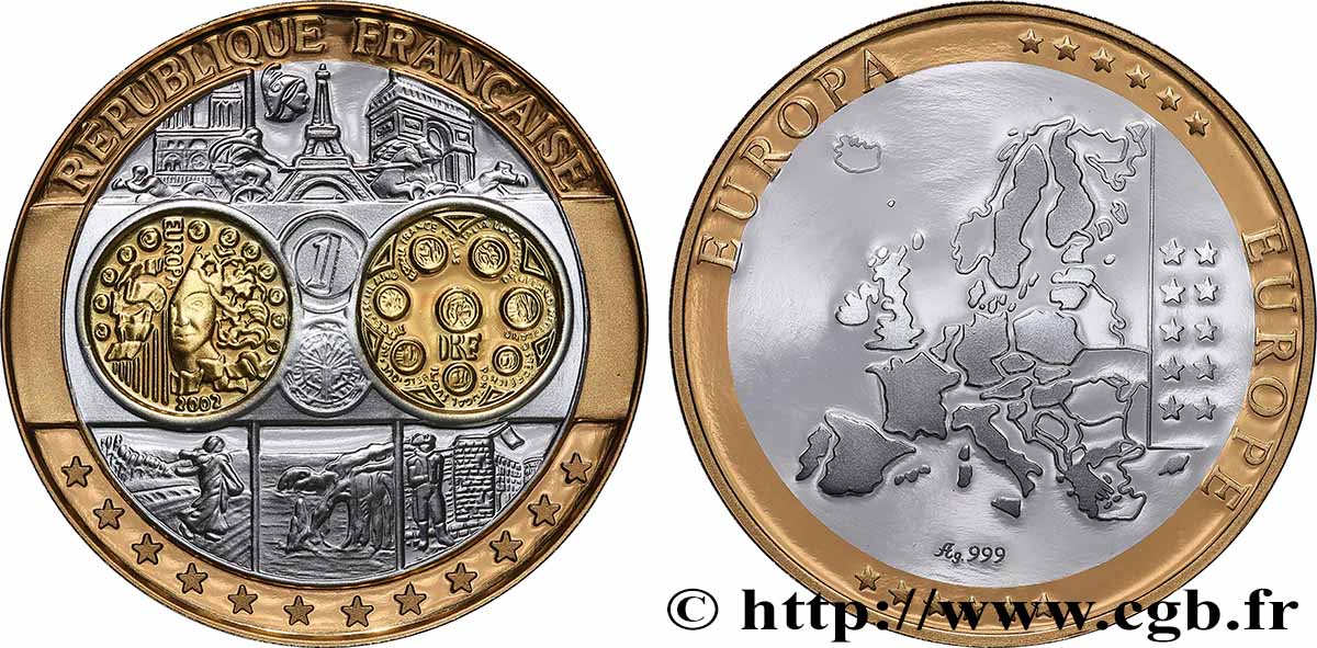 CINQUIÈME RÉPUBLIQUE Médaille, Europe, République Française SPL