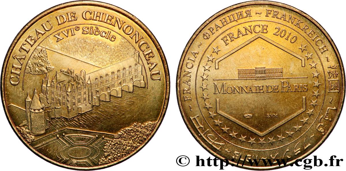 MÉDAILLES TOURISTIQUES Médaille touristique, Château de Chenonceau SUP