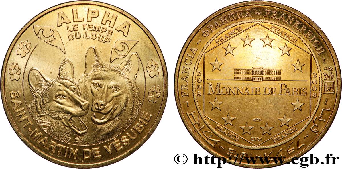 MÉDAILLES TOURISTIQUES Médaille touristique, Les loups du Mercantour TTB+