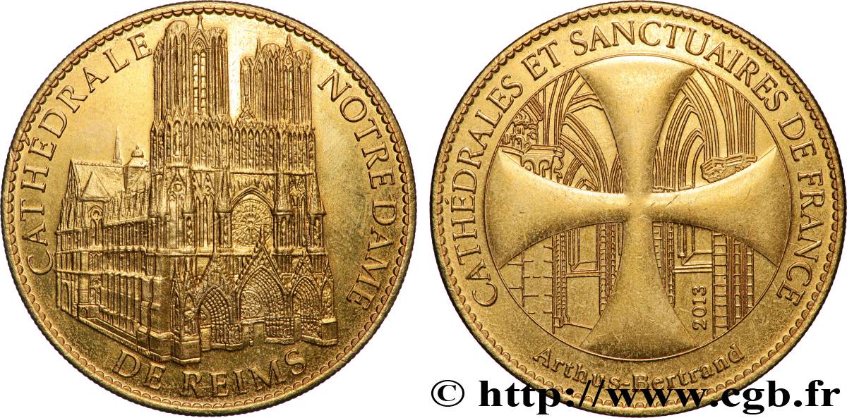 MONUMENTS ET HISTOIRE Médaille touristique, Notre Dame de Reims SUP