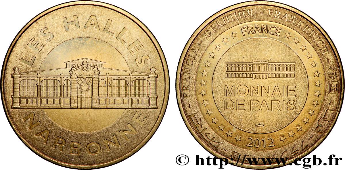 TOURISTIC MEDALS Médaille touristique, Les halles de Narbonne SPL