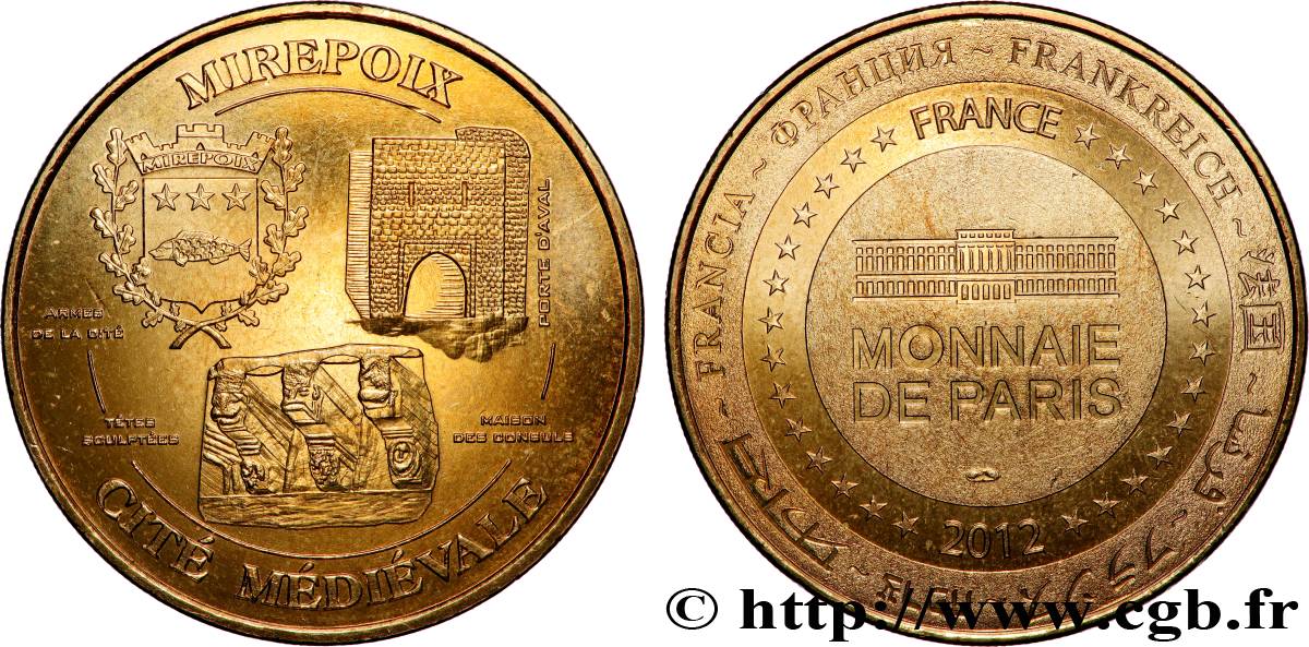 TOURISTIC MEDALS Médaille touristique, Cité médiévale de Mirepoix SPL