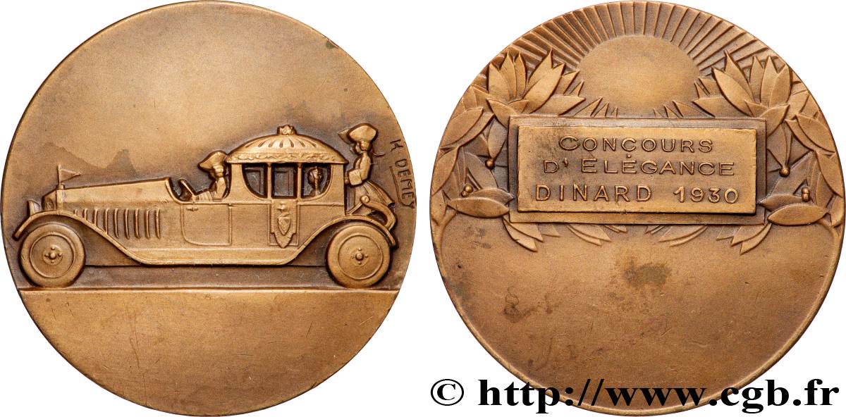 TROISIÈME RÉPUBLIQUE Médaille de concours, Élégance à Dinard TTB+