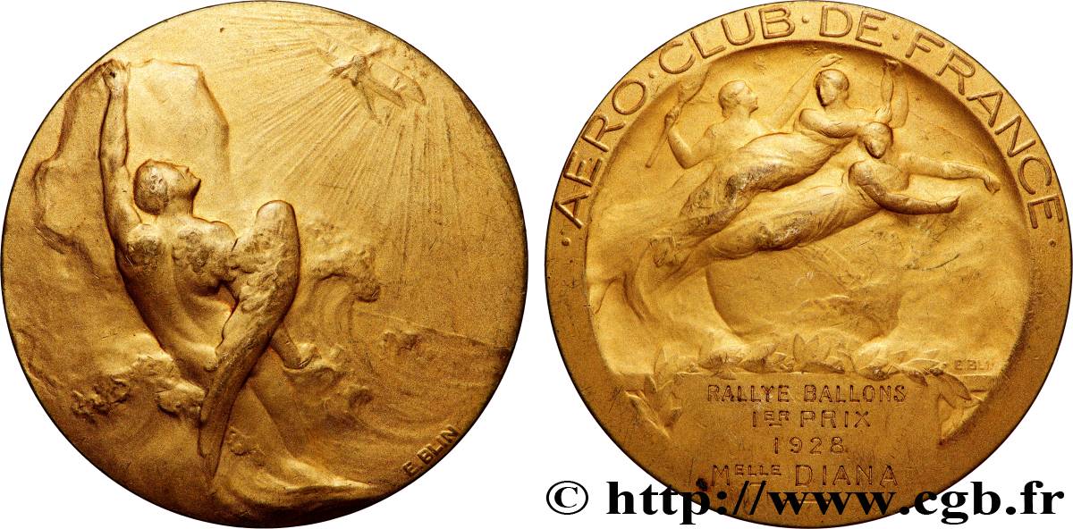 TROISIÈME RÉPUBLIQUE Médaille, Aéro-club de France, Rallye ballons TTB+