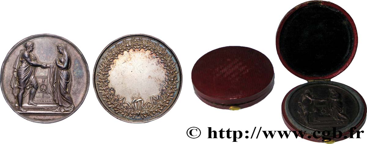 AMOUR ET MARIAGE Médaille de mariage, Couple antique TTB+