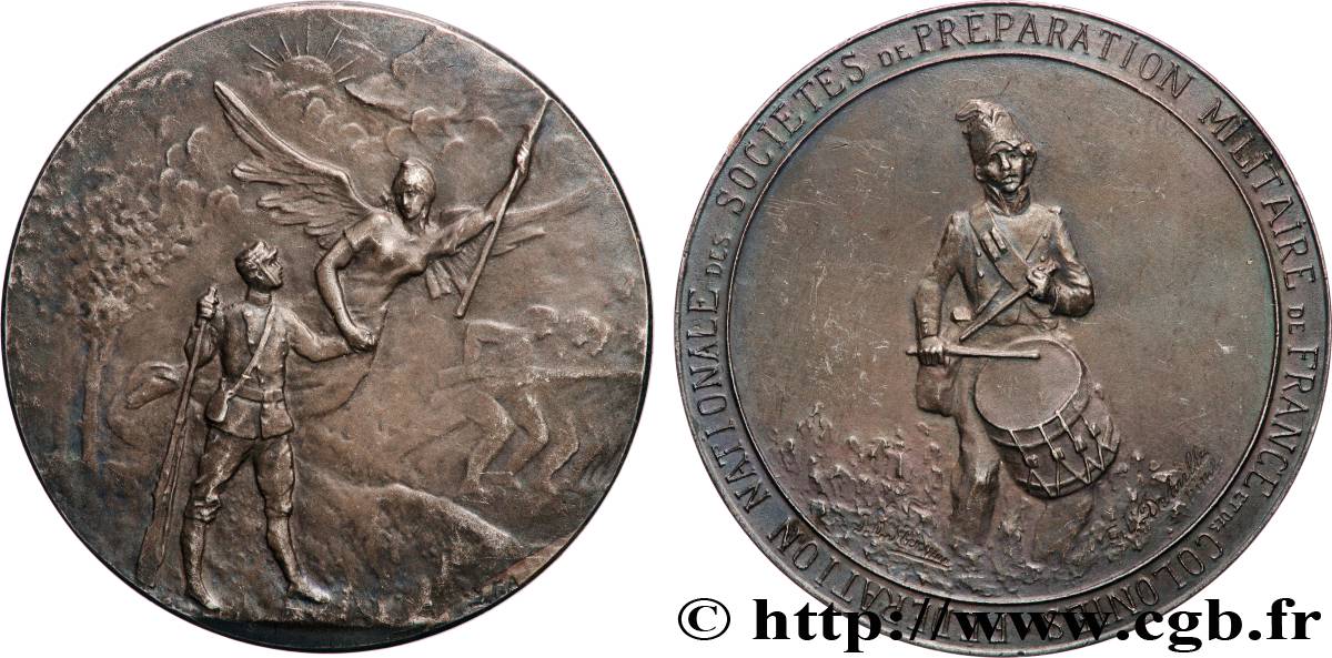 DRITTE FRANZOSISCHE REPUBLIK Médaille, Fédération nationale des sociétés de préparation militaire de France et des colonies SS