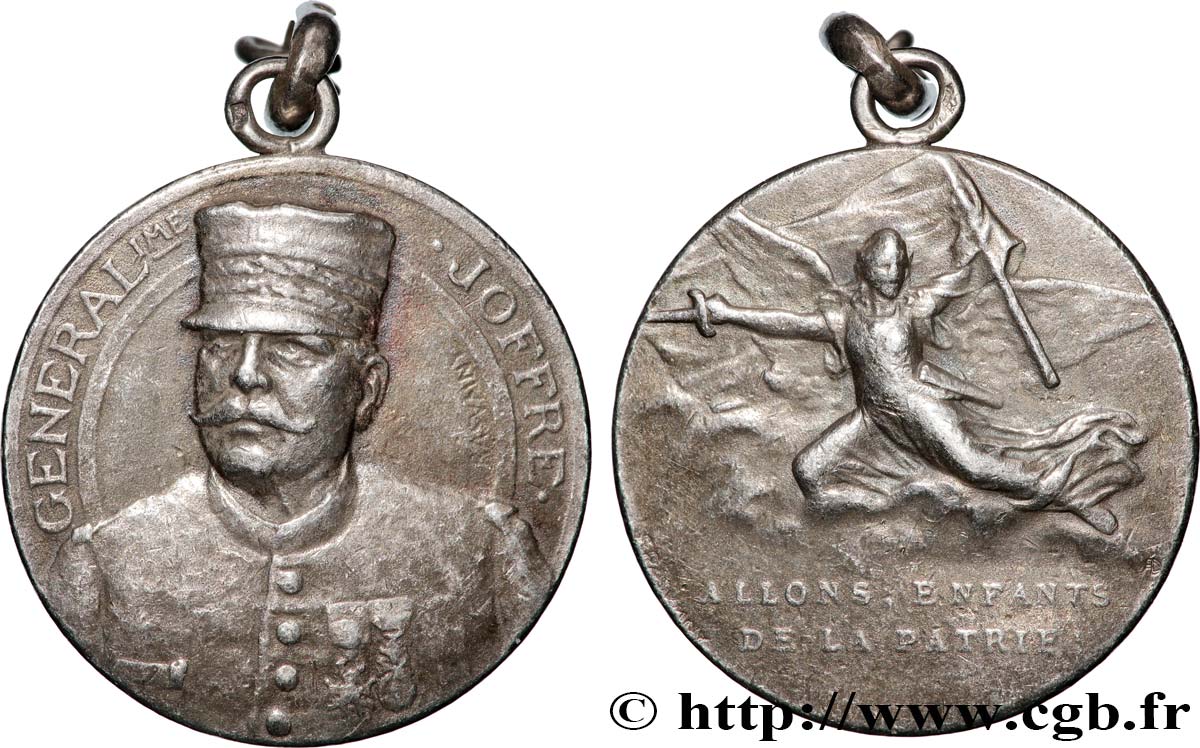 TROISIÈME RÉPUBLIQUE Médaille, Généralissime Joffre TTB