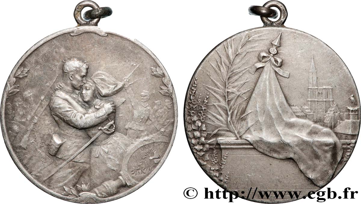TROISIÈME RÉPUBLIQUE Médaille, En Alsace TTB+