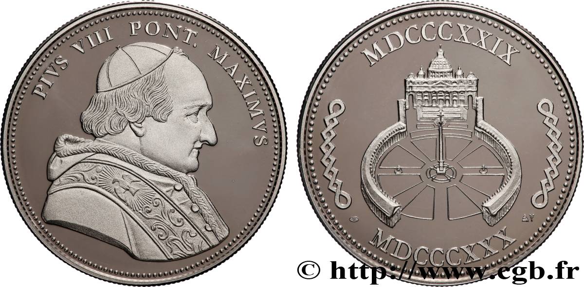 ITALIE - ÉTATS DU PAPE - PIE VIII (Francesco Castiglioni) Médaille, Pie VIII SPL