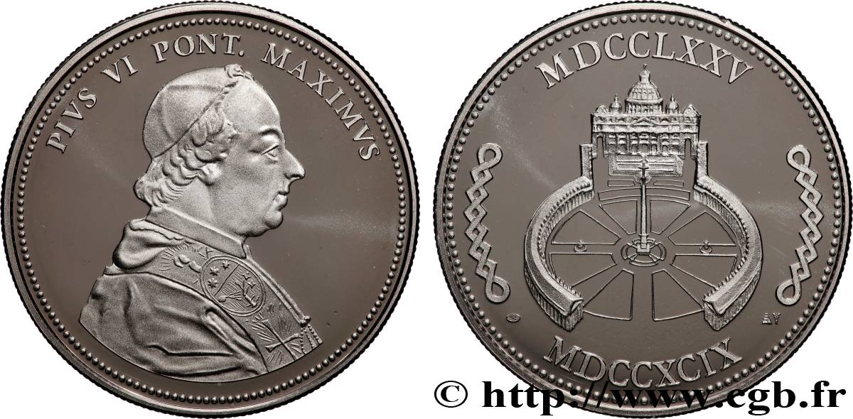 VATICAN ET ÉTATS PONTIFICAUX Médaille, Pie VI SPL