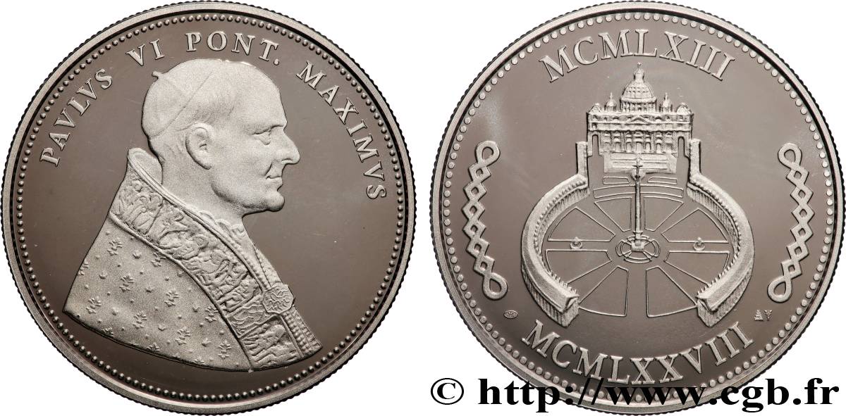 VATICAN ET ÉTATS PONTIFICAUX Médaille, Paul VI SPL