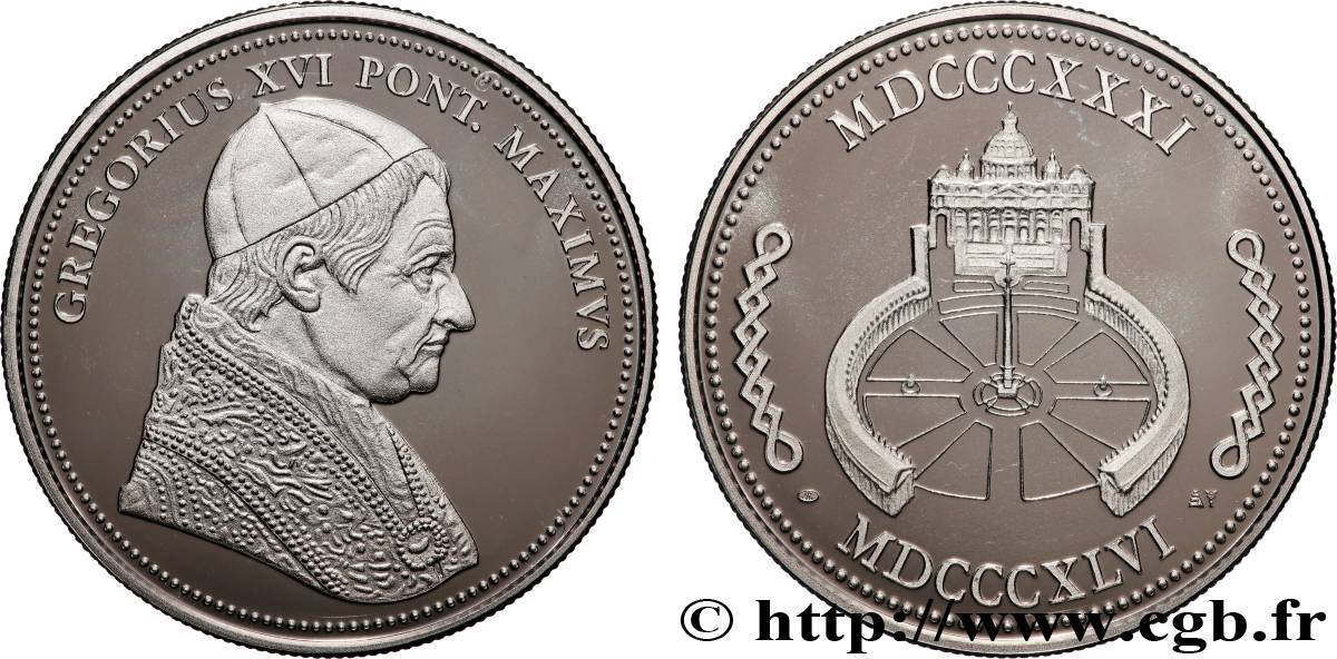 ITALIE - ÉTATS DU PAPE - GRÉGOIRE XVI (Bartolomeo Alberto Cappellari) Médaille, Grégoire XVI SUP