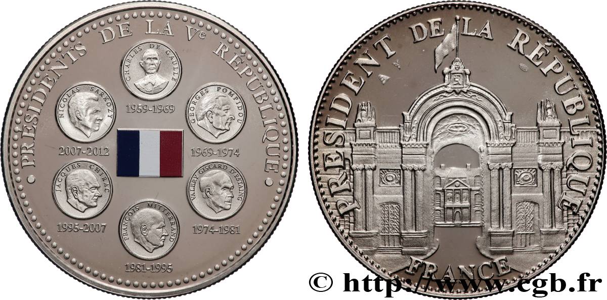 CINQUIÈME RÉPUBLIQUE Médaille, Présidents de la Ve République SPL