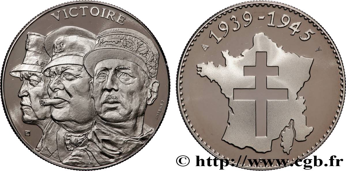 CINQUIÈME RÉPUBLIQUE Médaille commémorative, Victoire de Mai 1945 SPL