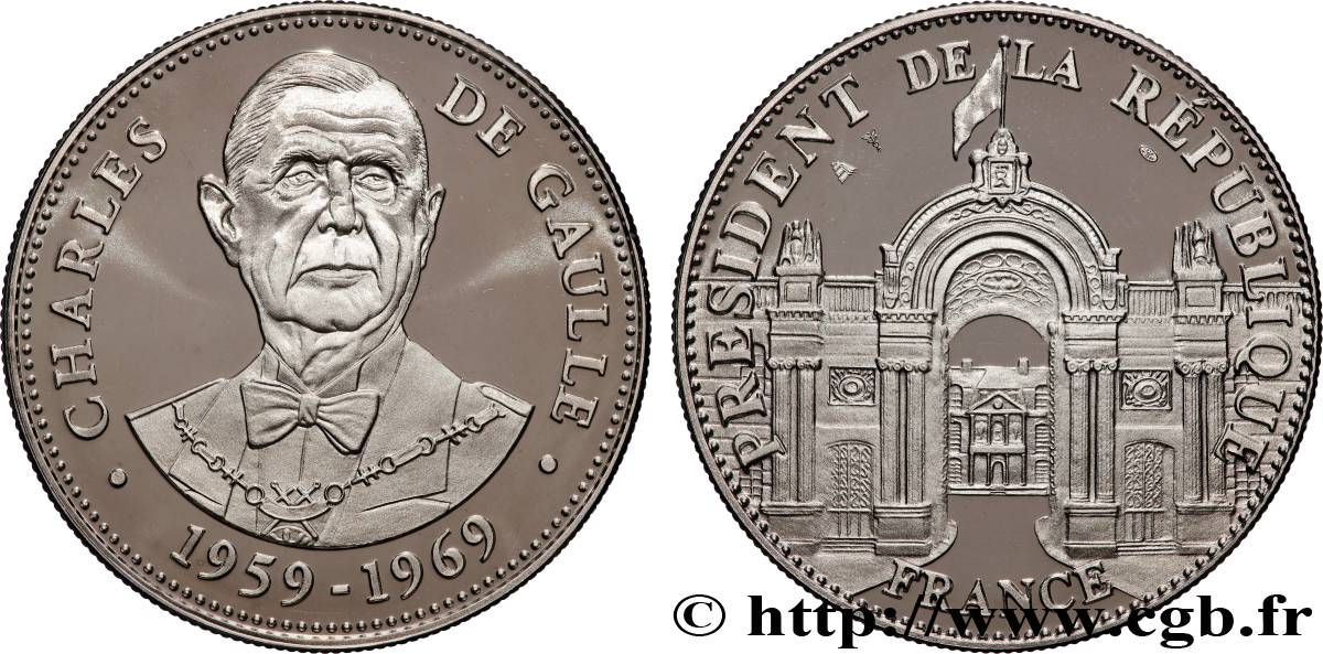 DE GAULLE (Charles) Médaille, Charles de Gaulle, Président de la république MS