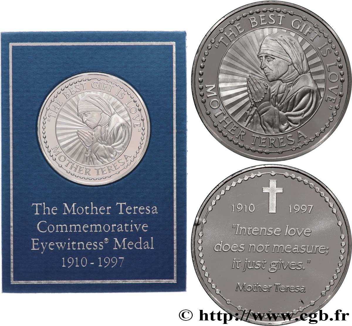 CINQUIÈME RÉPUBLIQUE Médaille, Mère Teresa SPL