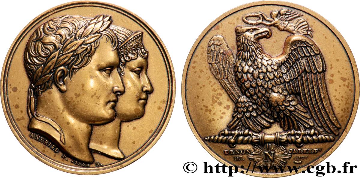 PREMIER EMPIRE Médaille, Mariage de Napoléon et Marie-Louise, refrappe SUP