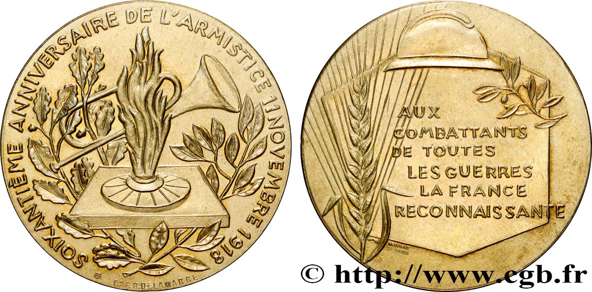 V REPUBLIC Médaille, Soixantième anniversaire de l’armistice AU